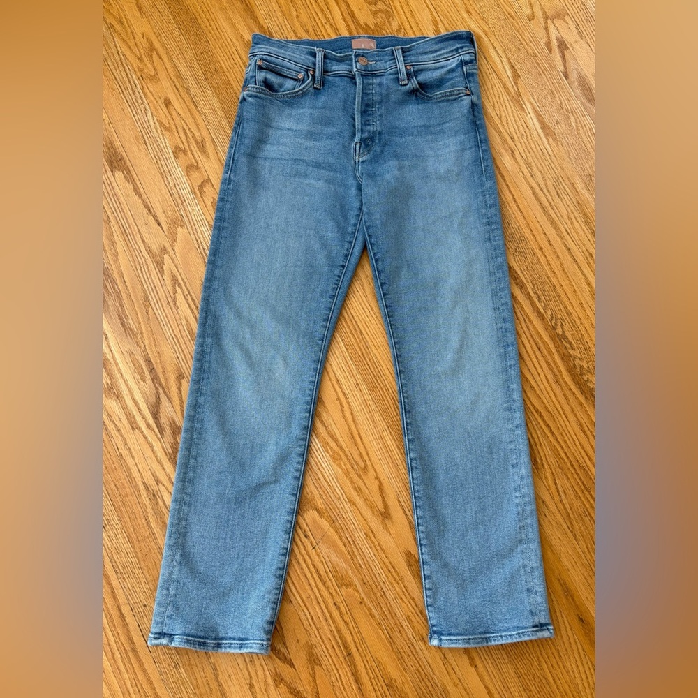 MOTHER Straight Leg Jeans - Light Blue